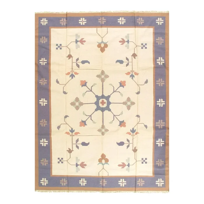 2020s Ivory Color Hand Woven Rug