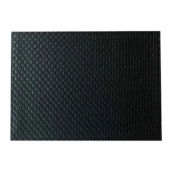 Allegro Black Faux Leather Placemat, 13×18