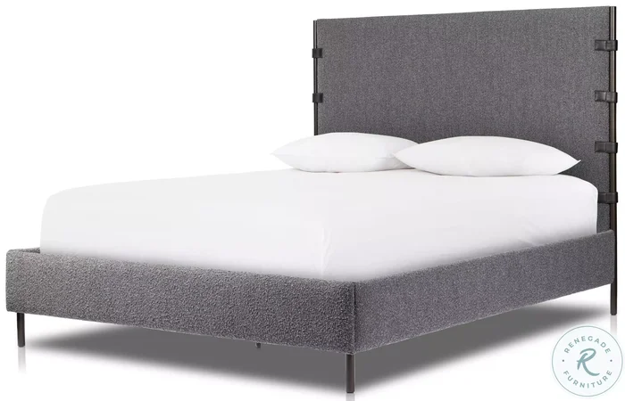 Anderson Knoll Charcoal And Waxed Black Queen Panel Bed