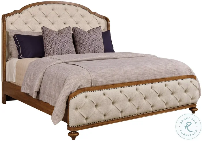Ashford Fairview Cognac Queen Upholstered Shelter Bed