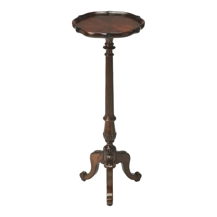 Chatsworth Pedestal Plant Stand, Cherry Brown