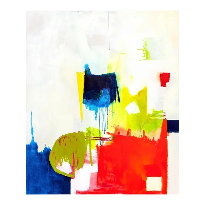 Contemporary Abstract Oil and Graphite on Canvas Painting “Dawn” by Xanda McCagg