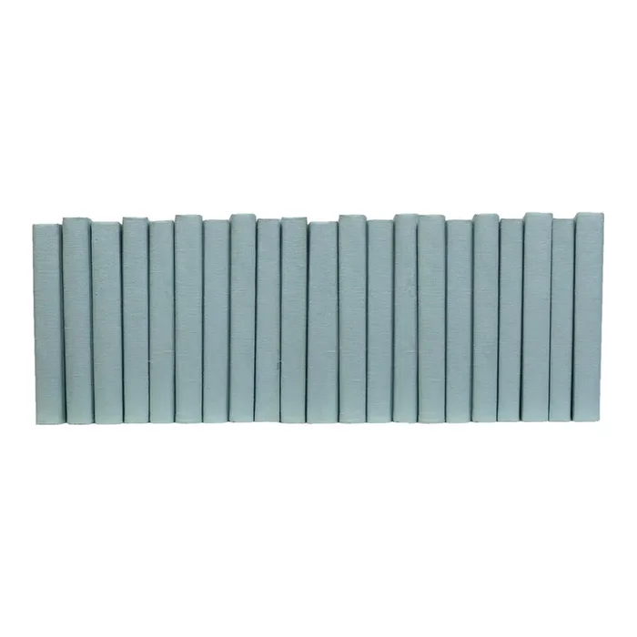 Decorative Books – Seafoam Linen Wrapped Books – Blue Books By The Foot