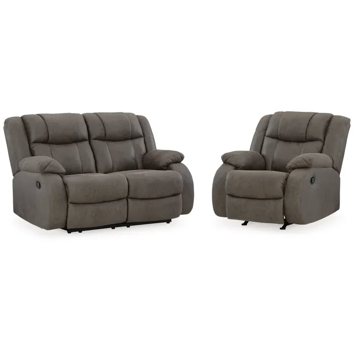 First Base Reclining Loveseat and Recliner 68804U4