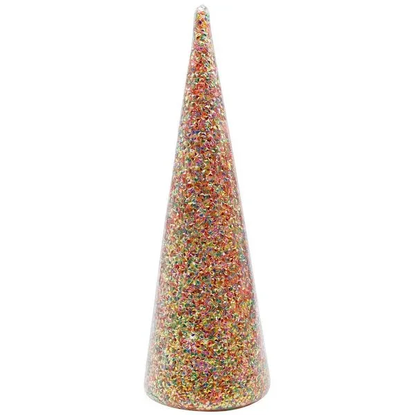 Glass LED Confetti Tree, 12″