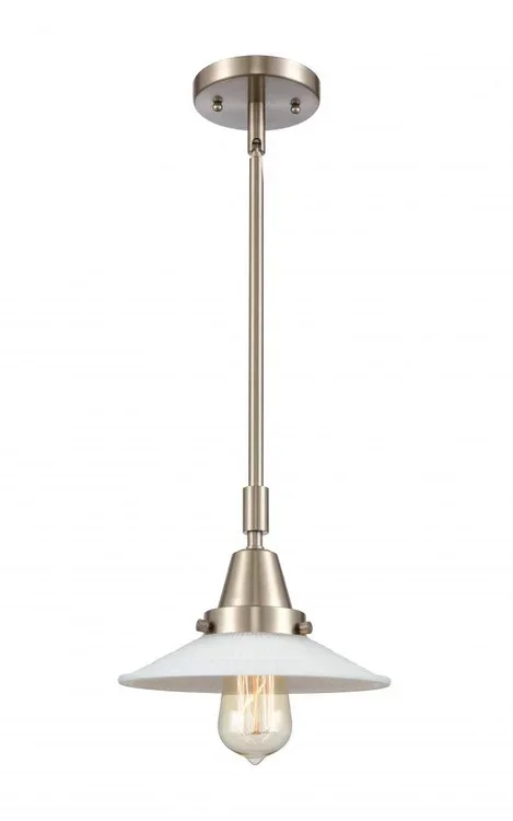 Halophane – 1 Light – 9 inch – Brushed Satin Nickel – Mini Pendant (3442|447-1S-SN-G1-LED)