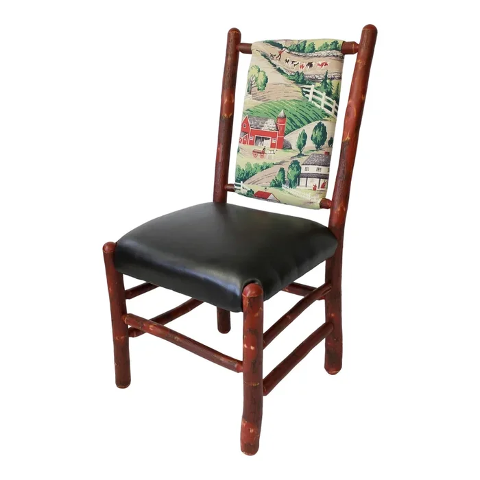 Hickory Chair W/ Farm Scene Fabric