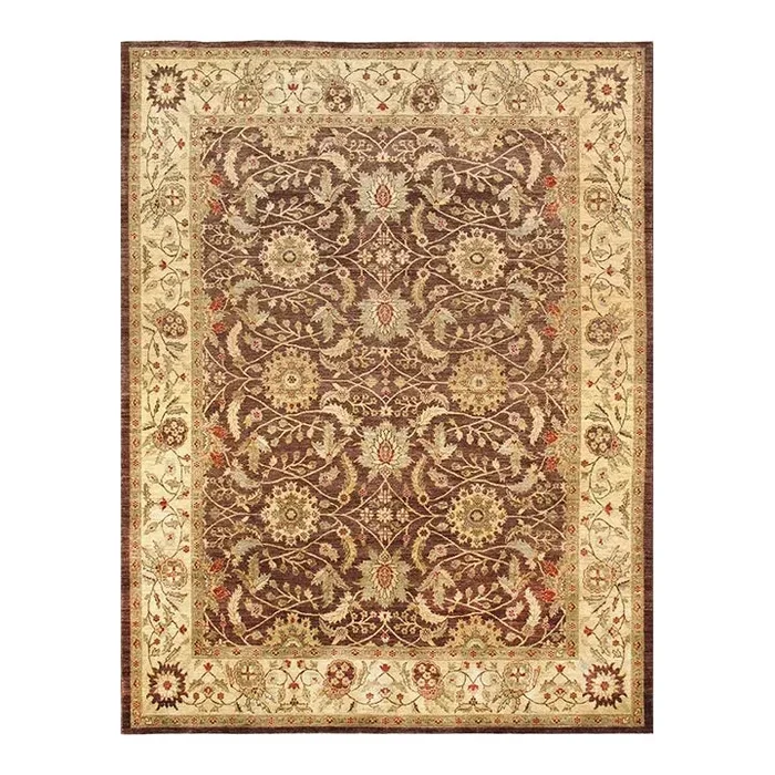 Pasargad Home Ferehan Lamb’s Wool Area Rug, 8′ 0″ X 10′ 5″, Brown