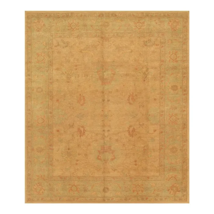 Pasargad Home Oushak Lamb’s Wool Area Rug, 8′ 2″ X 9′ 9″, Beige