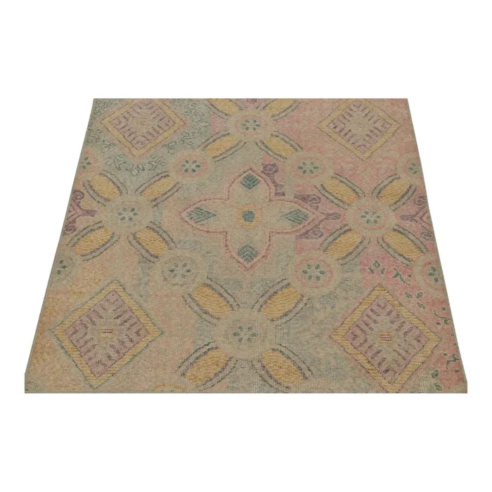 Rug & Kilim’s Primrose Rug in Blue and Pink, 5×8