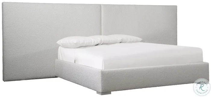 Solaria Grey King Upholstered Dual Wall Panel Bed