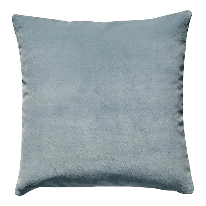 The House of Scalamandré Torino Velvet Pillow, Steeple Gray