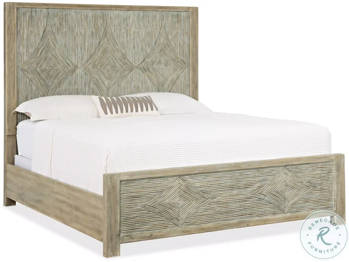 Tidewater Light Natural King Panel Bed